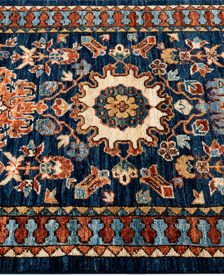 Serapi One of a kind Wool Blue Area Rug 2' 11" x 8' 2"