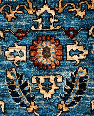 Serapi One of a kind Wool Light Blue Area Rug 2' 7" x 10' 0"