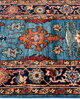 Serapi One of a kind Wool Light Blue Area Rug 2' 7" x 10' 0"