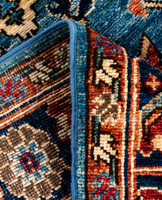 Serapi One of a kind Wool Light Blue Area Rug 2' 7" x 10' 0"