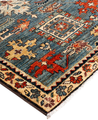 Serapi One of a kind Wool Blue Area Rug 2' 7" x 9' 8"
