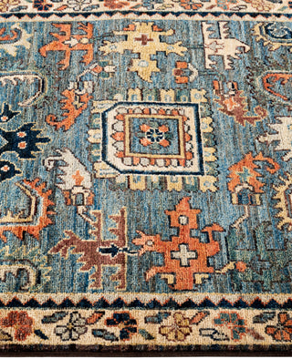 Serapi One of a kind Wool Blue Area Rug 2' 7" x 9' 8"