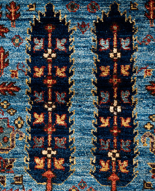 Serapi One of a kind Wool Light Blue Area Rug 2' 9" x 9' 10"