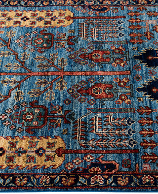 Serapi One of a kind Wool Light Blue Area Rug 2' 9" x 9' 10"