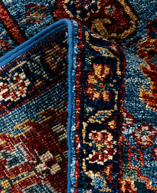 Serapi One of a kind Wool Light Blue Area Rug 2' 9" x 9' 10"