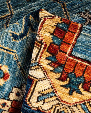 Serapi One of a kind Wool Light Blue Area Rug 2' 9" x 9' 10"