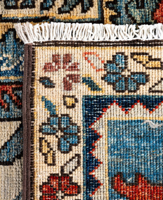 Serapi One of a kind Wool Light Blue Area Rug 2' 7" x 9' 8"