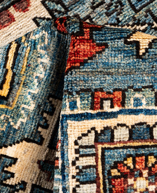 Serapi One of a kind Wool Light Blue Area Rug 2' 7" x 9' 8"