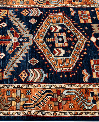 Serapi One of a kind Wool Blue Area Rug 2' 9" x 7' 10"