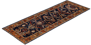 Serapi One of a kind Wool Blue Area Rug 2' 9" x 7' 10"