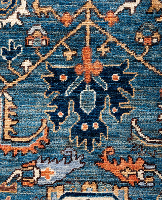 Serapi One of a kind Wool Light Blue Area Rug 2' 6" x 9' 7"