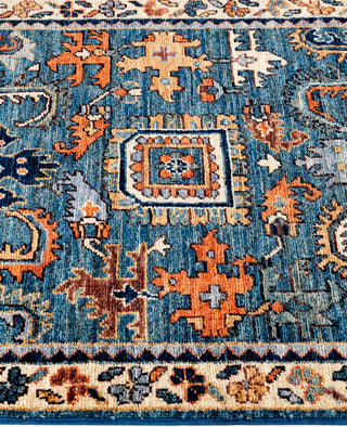 Serapi One of a kind Wool Light Blue Area Rug 2' 6" x 9' 7"