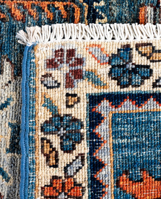 Serapi One of a kind Wool Light Blue Area Rug 2' 6" x 9' 7"