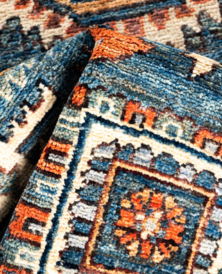 Serapi One of a kind Wool Light Blue Area Rug 2' 6" x 9' 7"