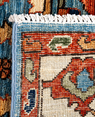 Serapi One of a kind Wool Light Blue Area Rug 2' 7" x 9' 11"