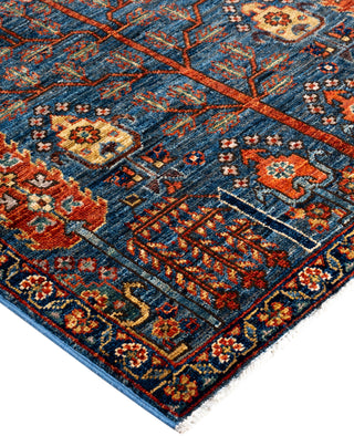 Serapi One of a kind Wool Light Blue Area Rug 2' 8" x 8' 1"