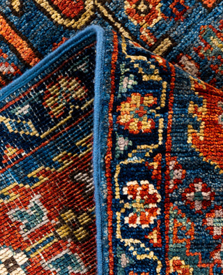 Serapi One of a kind Wool Light Blue Area Rug 2' 8" x 8' 1"