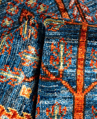 Serapi One of a kind Wool Light Blue Area Rug 2' 8" x 8' 1"