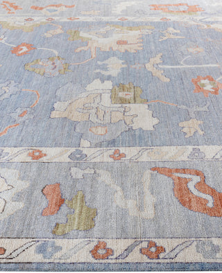 Oushak One of a kind Wool Gray Area Rug 9' 0" x 11' 9"