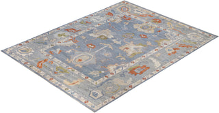 Oushak One of a kind Wool Gray Area Rug 9' 0" x 11' 9"