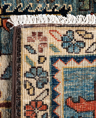 Serapi One of a kind Wool Light Blue Area Rug 2' 8" x 9' 6"