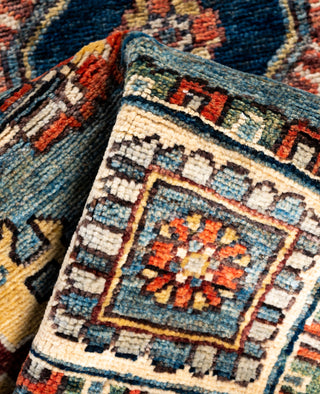 Serapi One of a kind Wool Light Blue Area Rug 2' 8" x 9' 6"