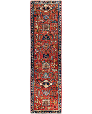 Serapi One of a kind Wool Red Area Rug 2' 7" x 9' 6"
