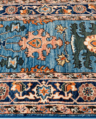 Serapi One of a kind Wool Light Blue Area Rug 2' 7" x 9' 5"