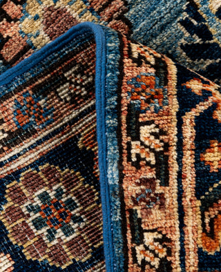 Serapi One of a kind Wool Light Blue Area Rug 2' 7" x 9' 5"
