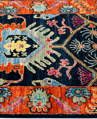 Serapi One of a kind Wool Blue Area Rug 2' 9" x 7' 11"