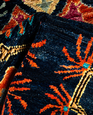 Serapi One of a kind Wool Blue Area Rug 2' 9" x 7' 11"