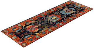Serapi One of a kind Wool Blue Area Rug 2' 9" x 7' 11"