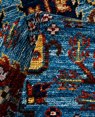 Serapi One of a kind Wool Light Blue Area Rug 2' 9" x 10' 1"