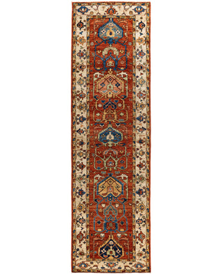Serapi One of a kind Wool Red Area Rug 2' 9" x 9' 8"