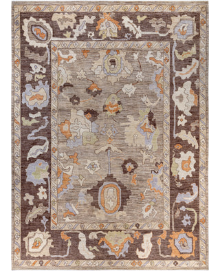 Oushak One of a kind Wool Gray Area Rug 10' 2" x 13' 9"