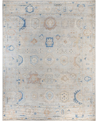 Oushak One of a kind Wool Light Gray Area Rug 10' 5" x 13' 7"