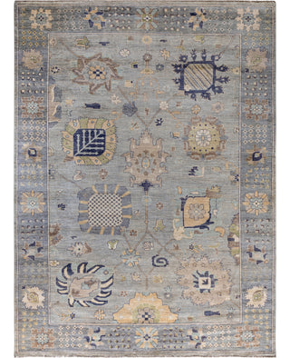 Oushak One of a kind Wool Light Gray Area Rug 10' 0" x 13' 8"