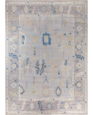 Oushak One of a kind Wool Gray Area Rug 10' 0" x 13' 8"