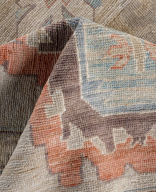 Oushak One of a kind Wool Light Gray Area Rug 9' 10" x 13' 4"