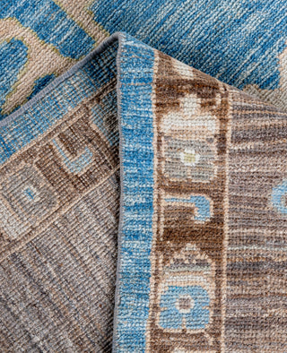 Oushak One of a kind Wool Light Blue Area Rug 10' 0" x 13' 10"