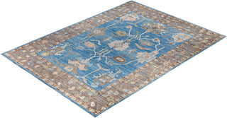 Oushak One of a kind Wool Light Blue Area Rug 10' 0" x 13' 10"