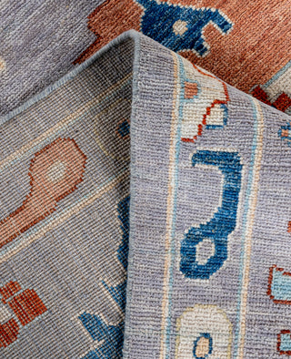 Oushak One of a kind Wool Gray Area Rug 9' 10" x 13' 8"