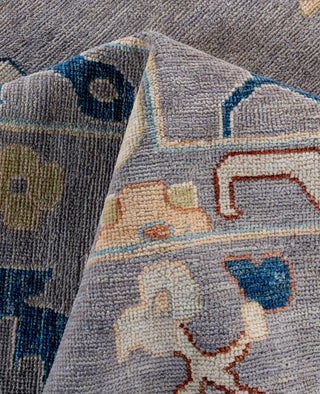 Oushak One of a kind Wool Gray Area Rug 9' 10" x 13' 8"
