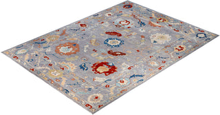 Oushak One of a kind Wool Gray Area Rug 9' 10" x 13' 8"