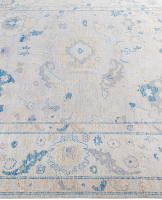 Oushak One of a kind Wool Light Gray Area Rug 8' 1" x 10' 1"