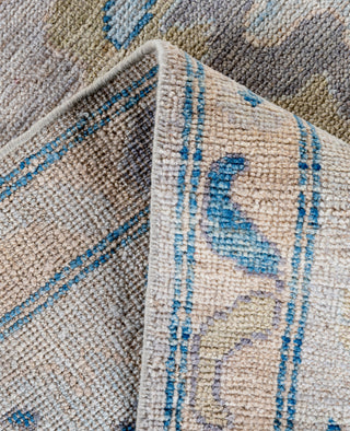 Oushak One of a kind Wool Light Gray Area Rug 8' 1" x 10' 1"