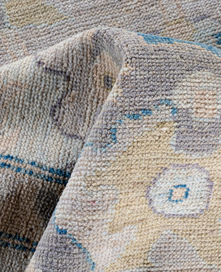 Oushak One of a kind Wool Light Gray Area Rug 8' 1" x 10' 1"