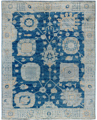 Oushak One of a kind Wool Blue Area Rug 7' 11" x 9' 11"