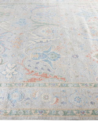 Oushak One of a kind Wool Light Gray Area Rug 8' 1" x 9' 11"