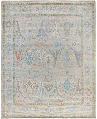Oushak One of a kind Wool Light Gray Area Rug 8' 1" x 9' 11"